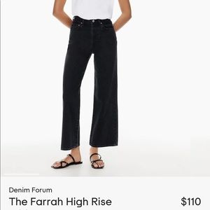 Aritzia Farrah jean in Black